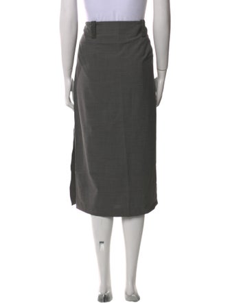 Brunello Cucinelli Virgin Wool Midi Length Skirt