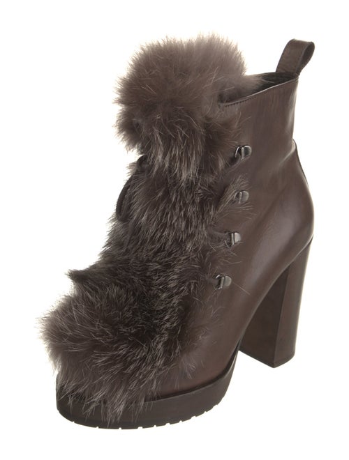 Brunello Cucinelli Leather Lace-Up Boots