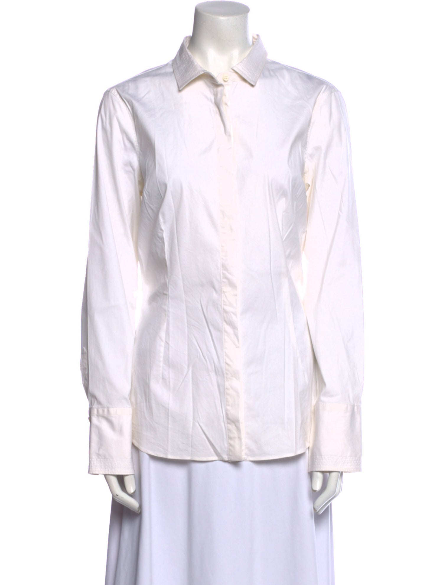 Brunello Cucinelli Long Sleeve Button-Up Top
