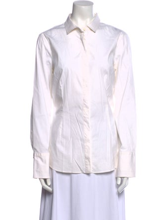 Brunello Cucinelli Long Sleeve Button-Up Top