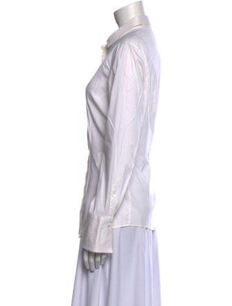 Brunello Cucinelli Long Sleeve Button-Up Top