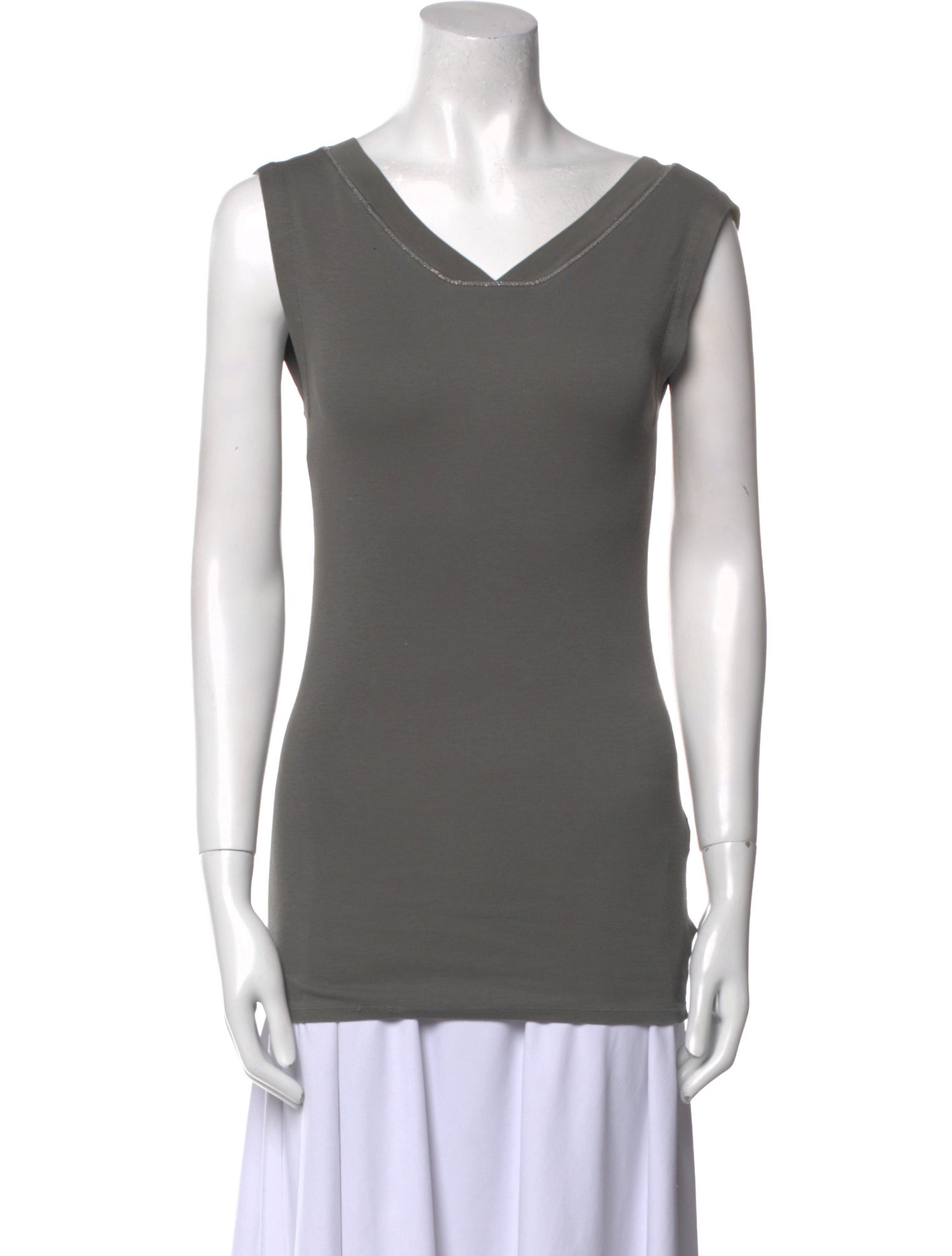 Brunello Cucinelli V-Neck Sleeveless Top