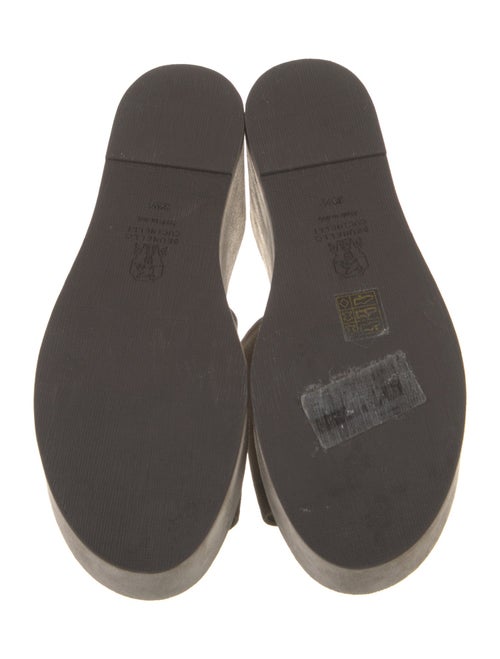 Brunello Cucinelli Suede Studded Accents Slides