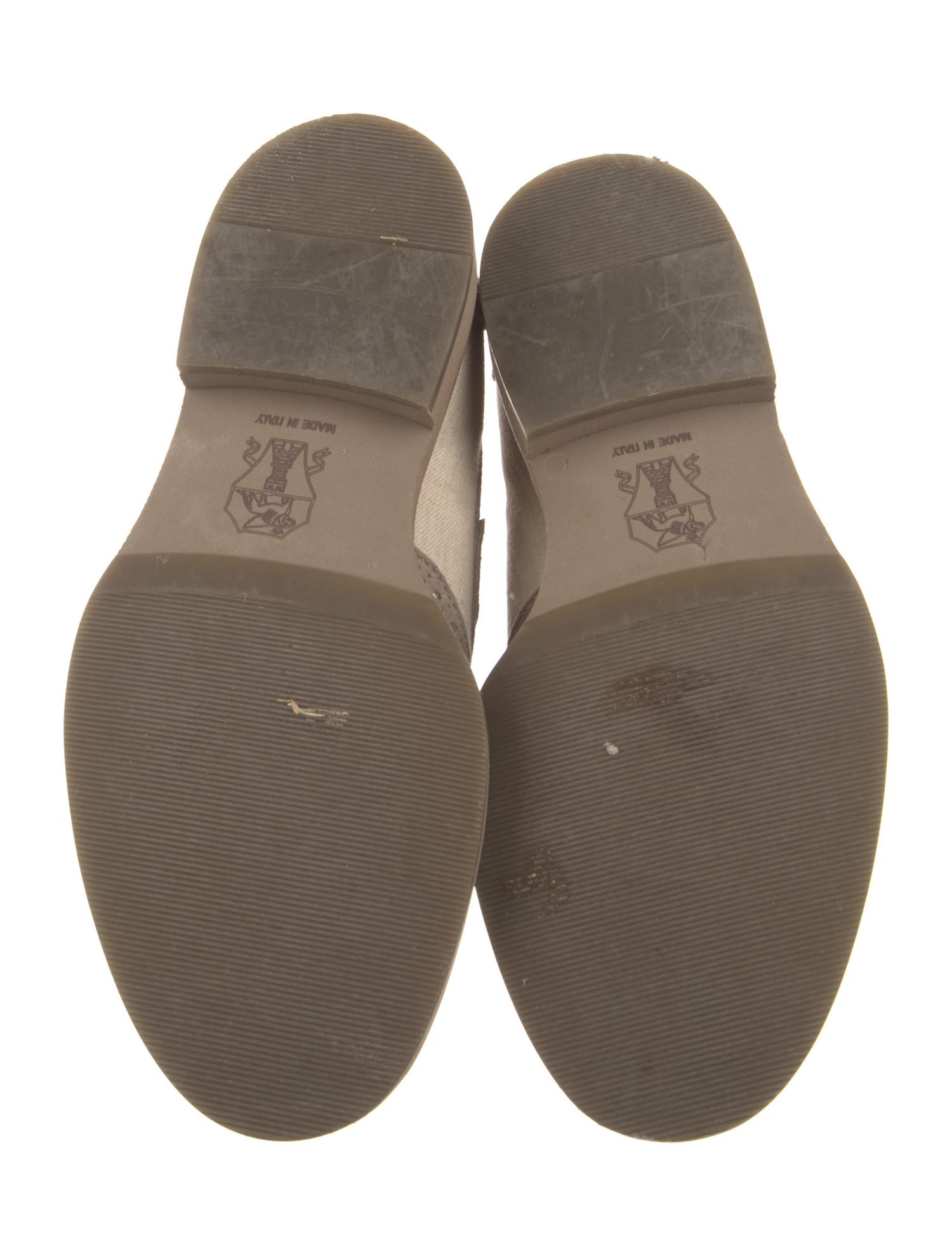 Brunello Cucinelli Suede Colorblock Pattern Monk Straps