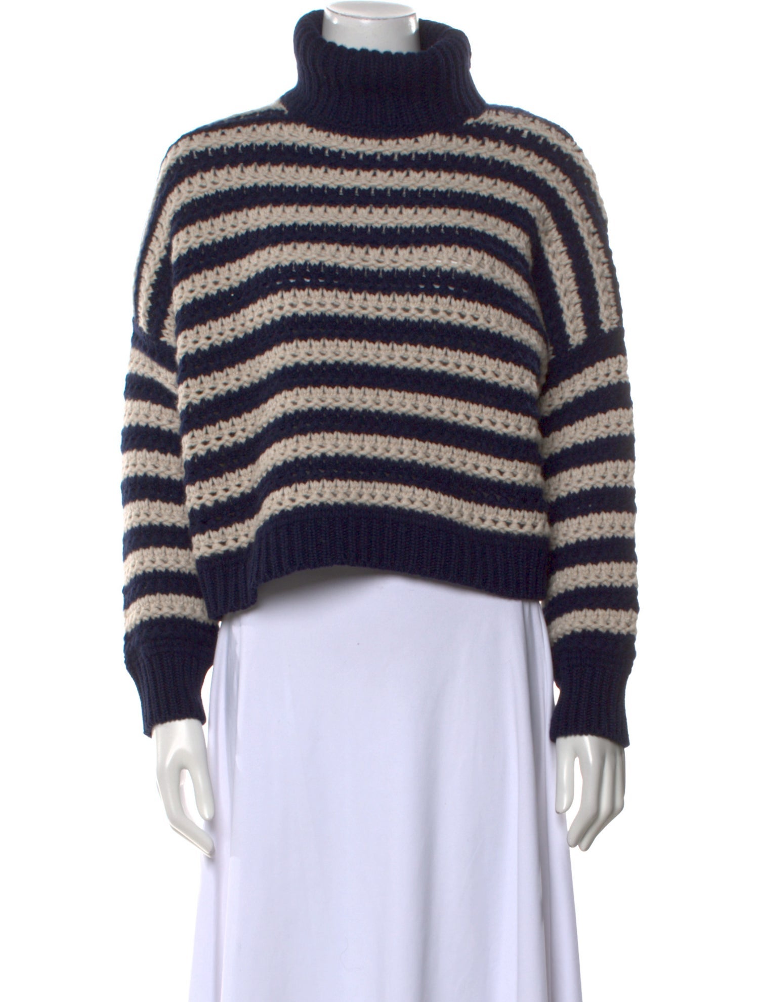 Brunello Cucinelli Virgin Wool Striped Sweater w/ Tags