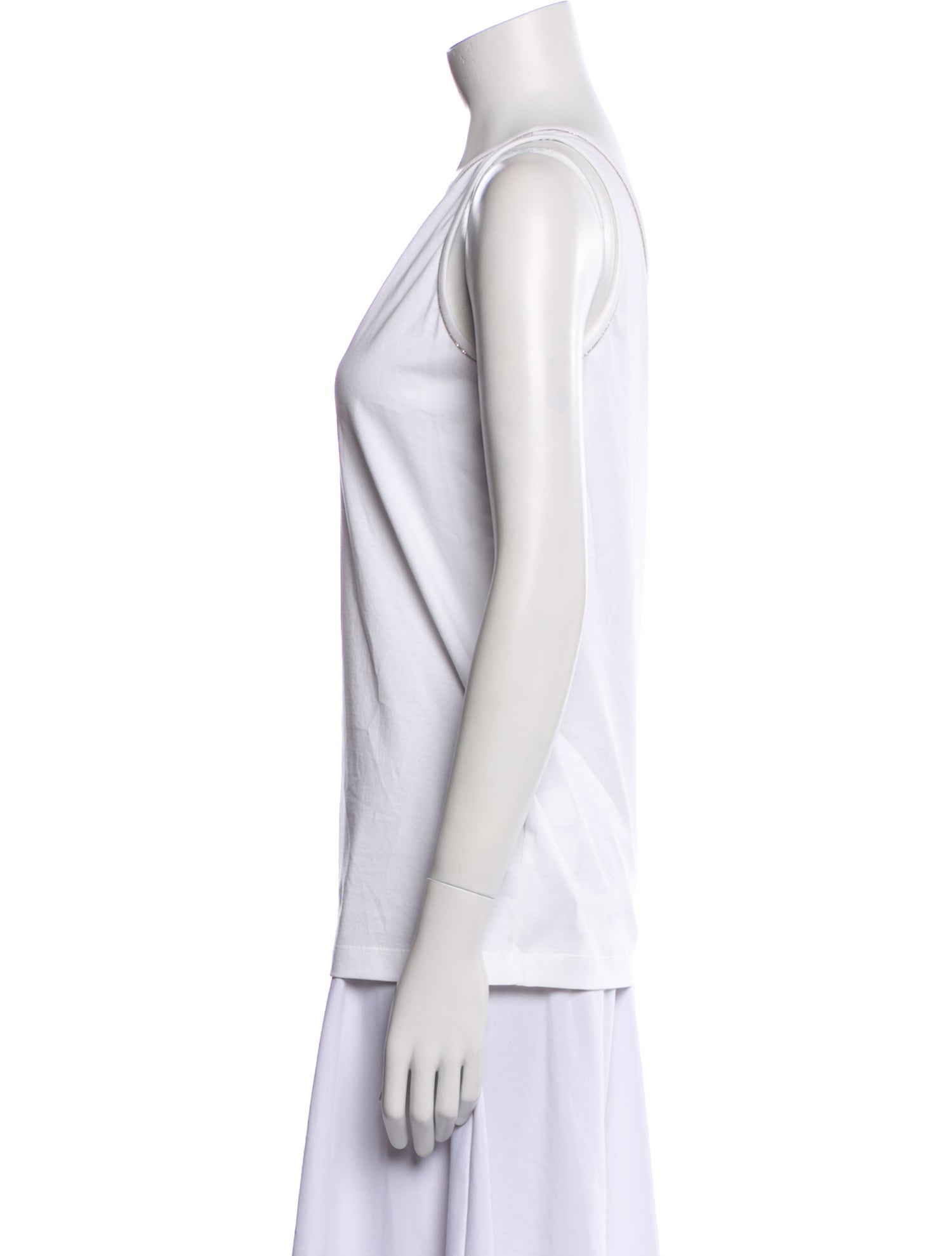 Brunello Cucinelli V-Neck Sleeveless Top w/ Tags