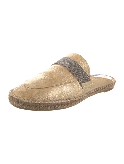 Brunello Cucinelli Monili Leather Mules