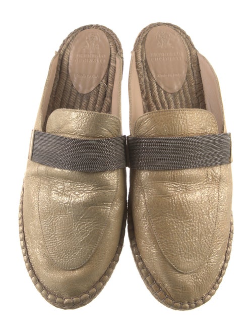 Brunello Cucinelli Monili Leather Mules