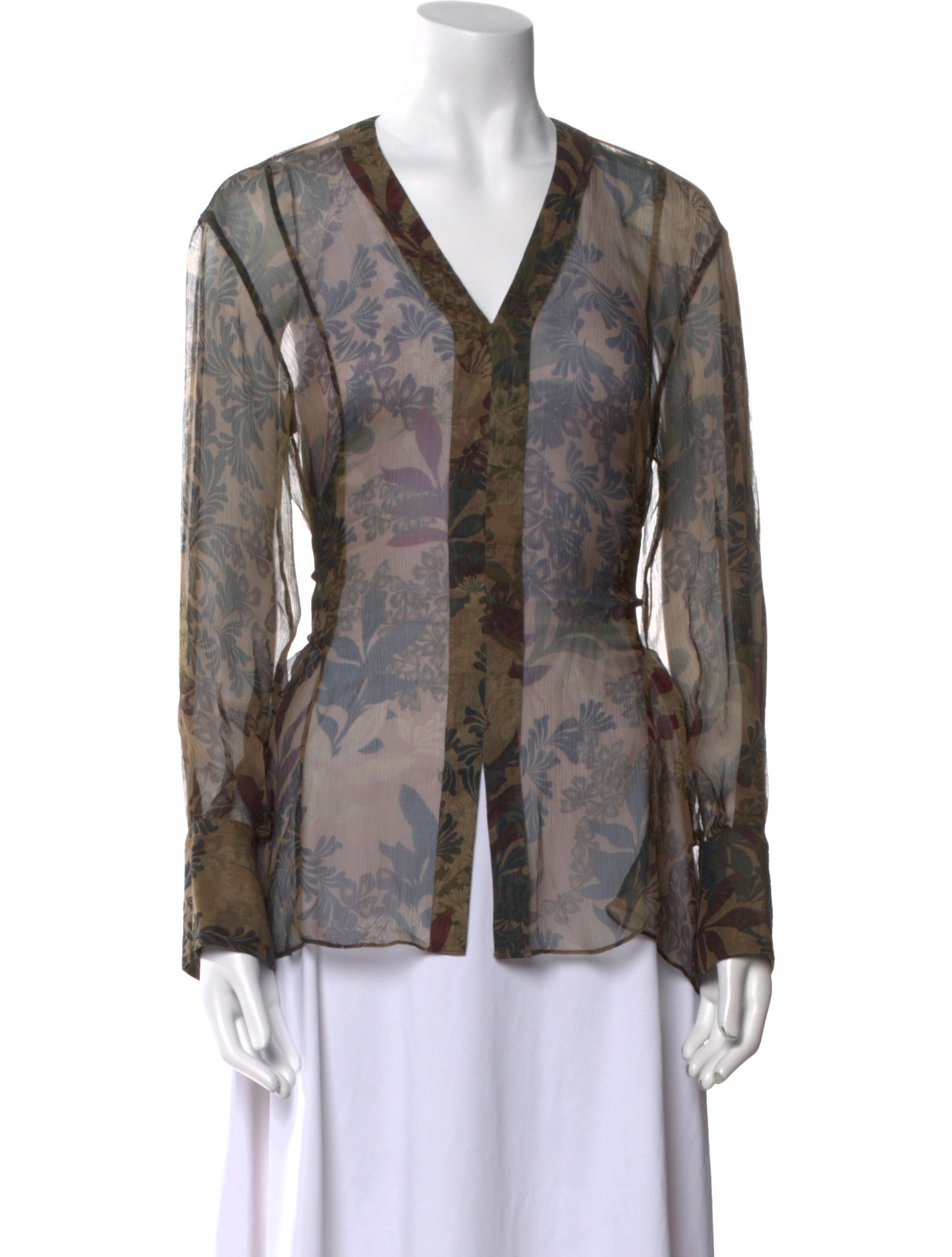 Brunello Cucinelli Silk Printed Blouse