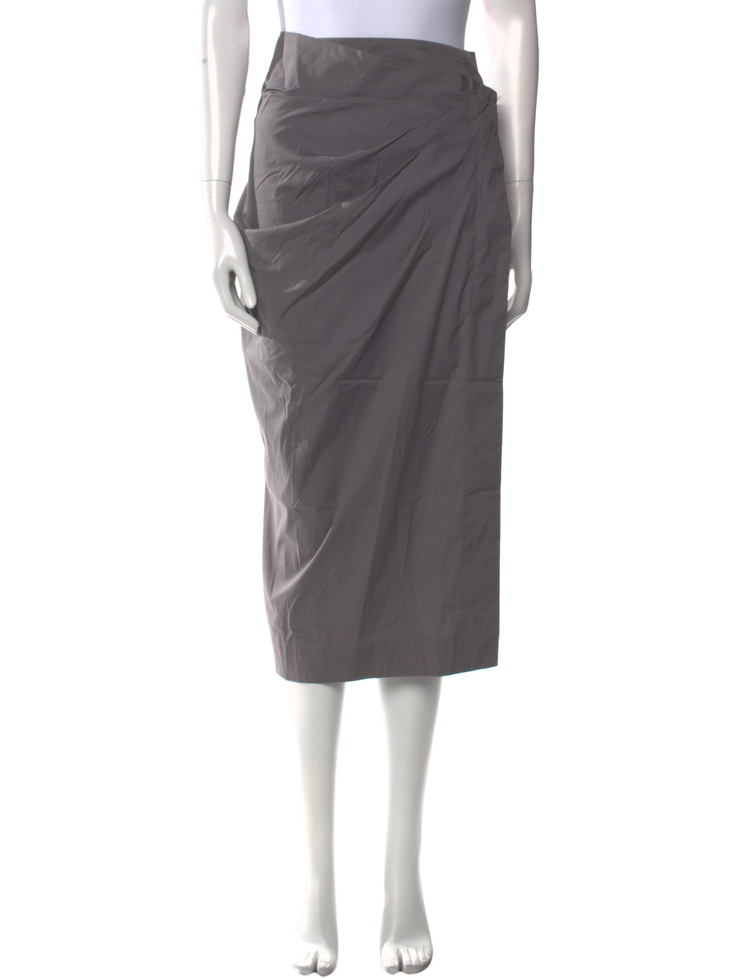 Brunello Cucinelli Pleated Accents Midi Length Skirt