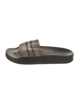 Brunello Cucinelli Monili Leather Slides