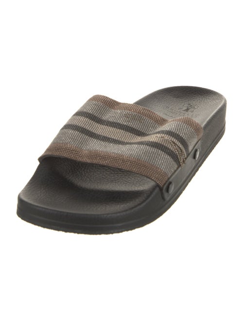 Brunello Cucinelli Monili Leather Slides