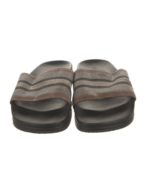 Brunello Cucinelli Monili Leather Slides