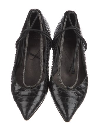 Brunello Cucinelli Snakeskin Ballet Flats