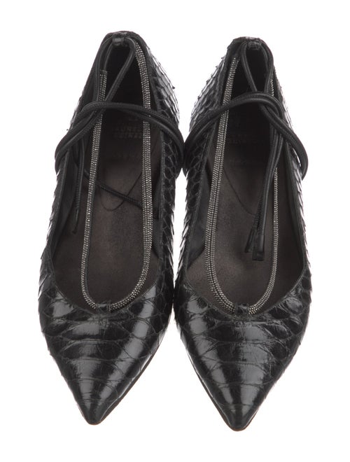 Brunello Cucinelli Snakeskin Ballet Flats