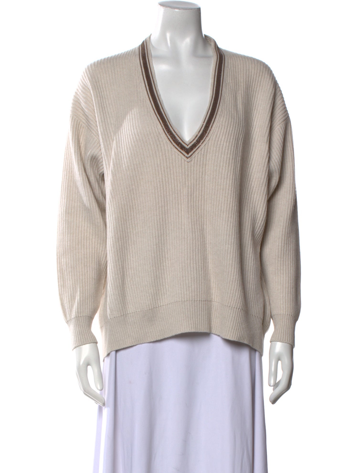 Brunello Cucinelli Cashmere V-Neck Sweater