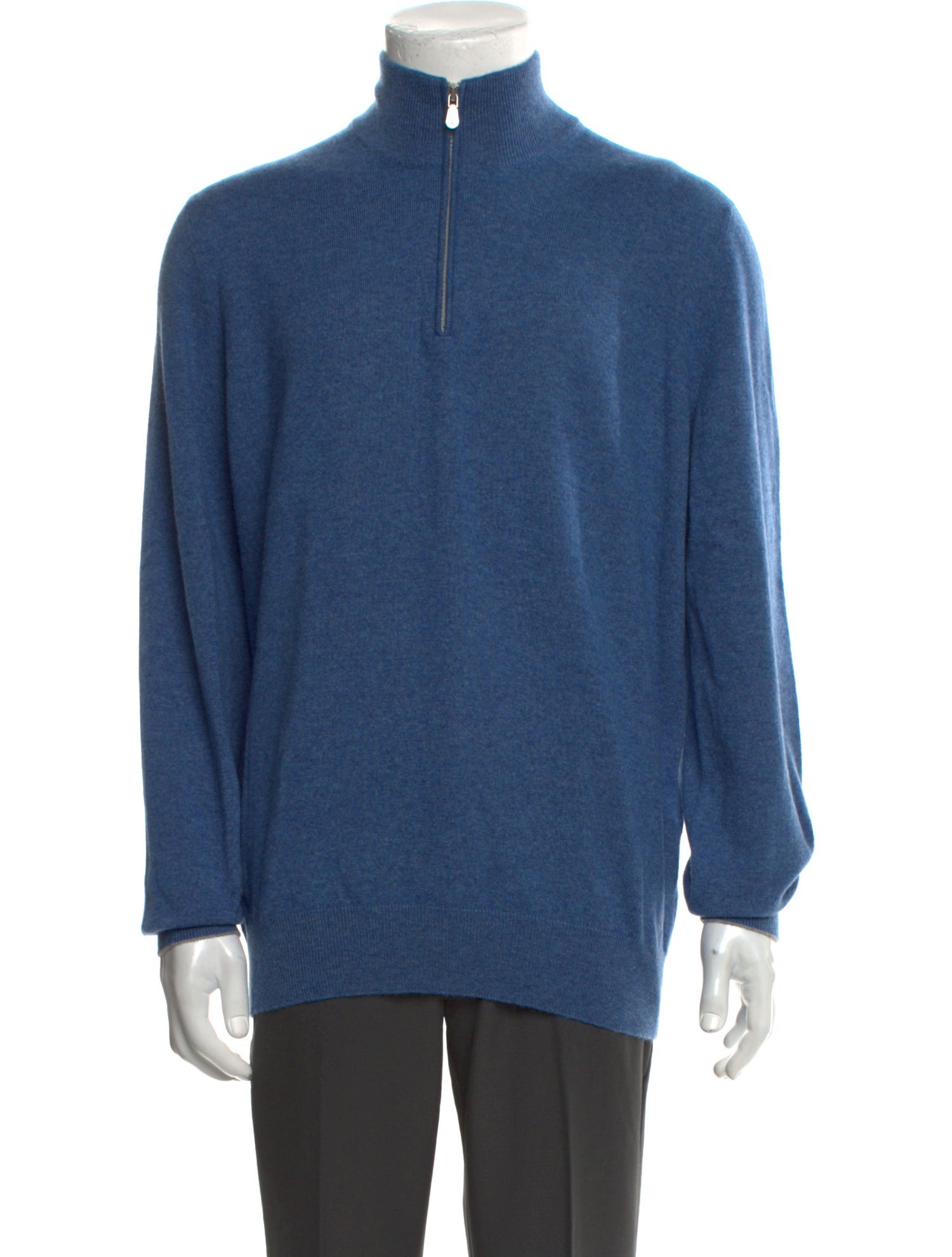 Brunello Cucinelli Cashmere Mock Neck Polo Sweater