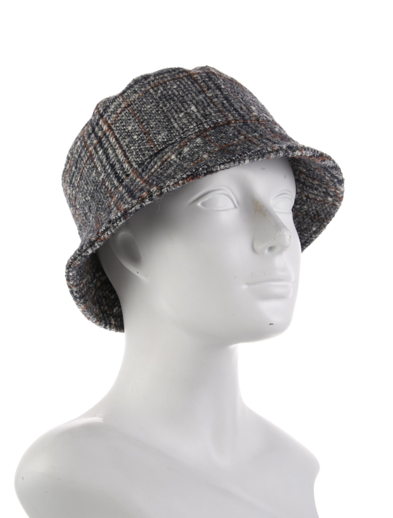 Brunello Cucinelli pattern print wool bucket hat w/Tags