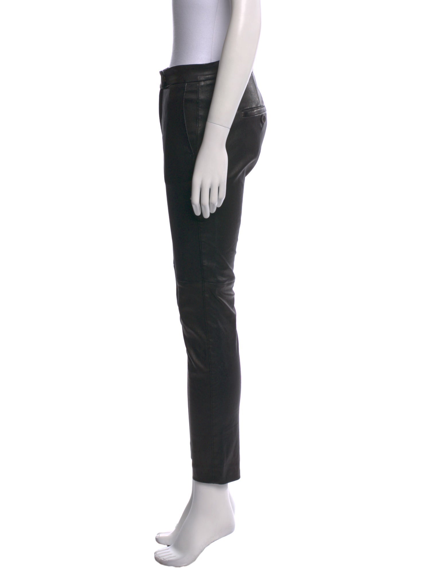 Brunello Cucinelli Leather Skinny Leg Pants