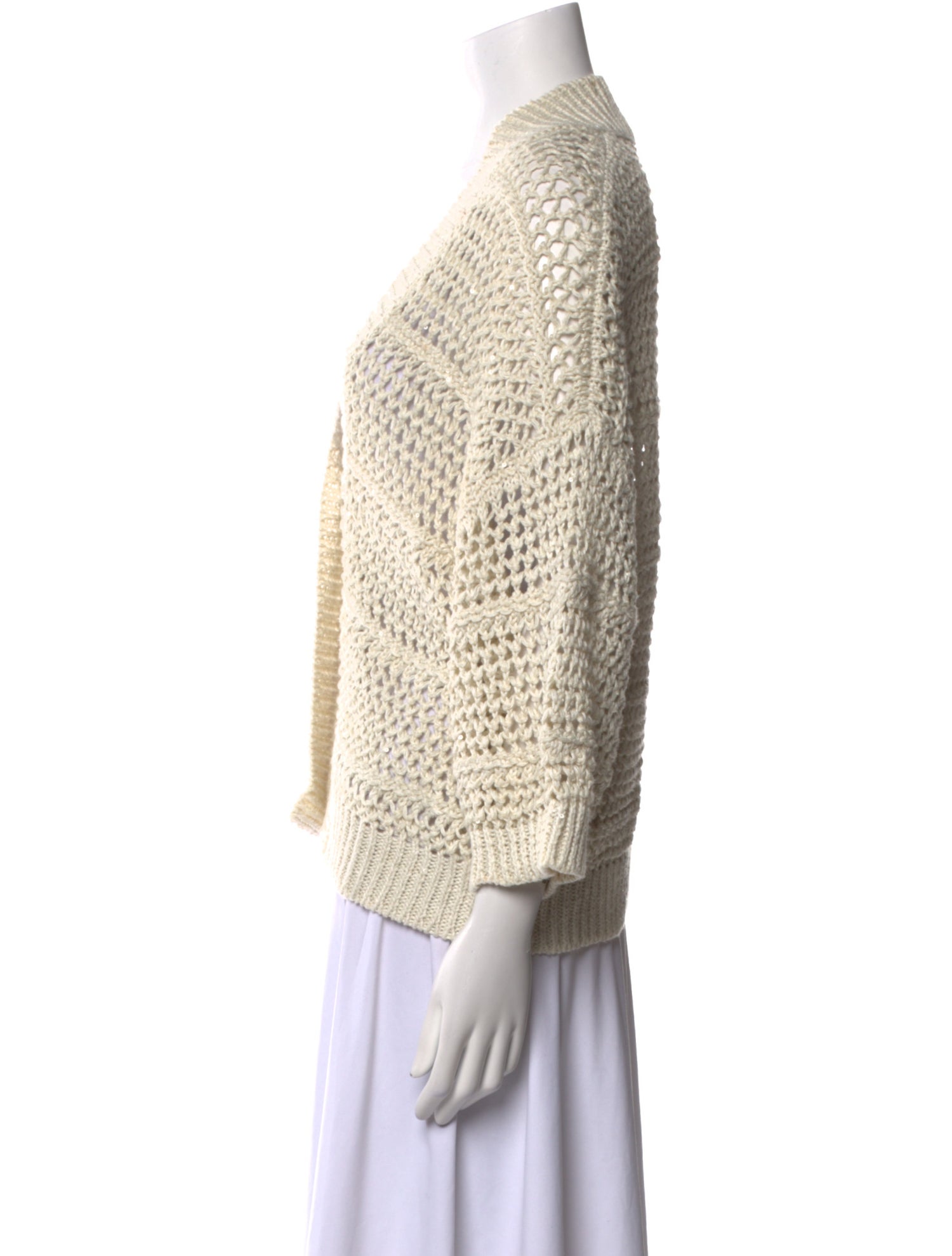 Brunello Cucinelli Linen V-Neck Sweater