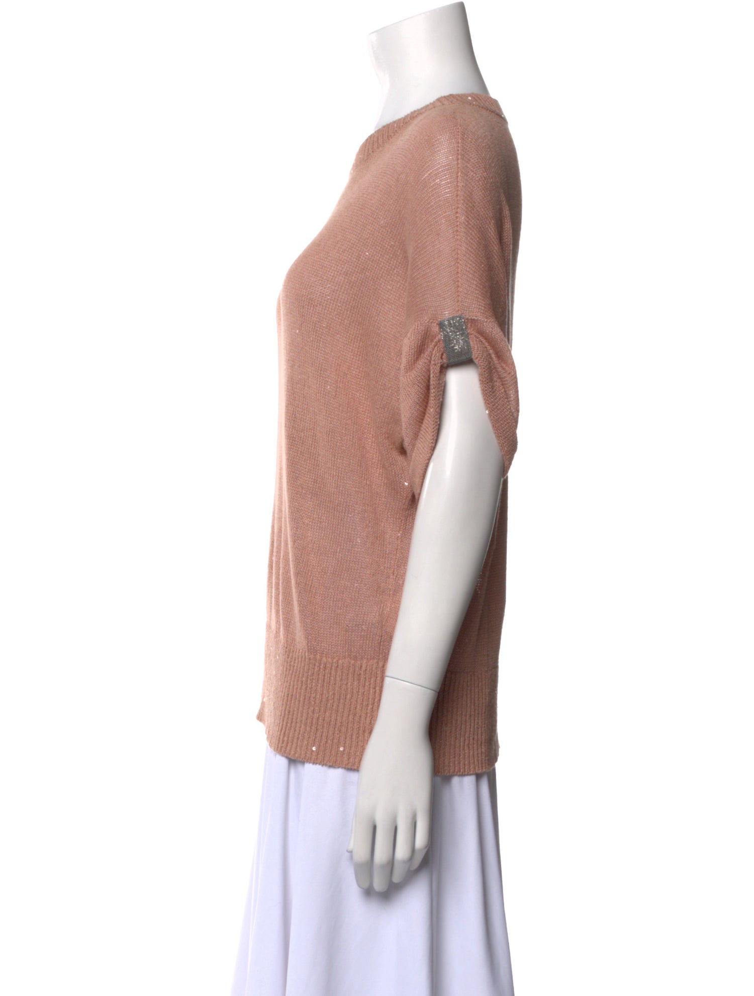 Brunello Cucinelli Linen Crew Neck T-Shirt