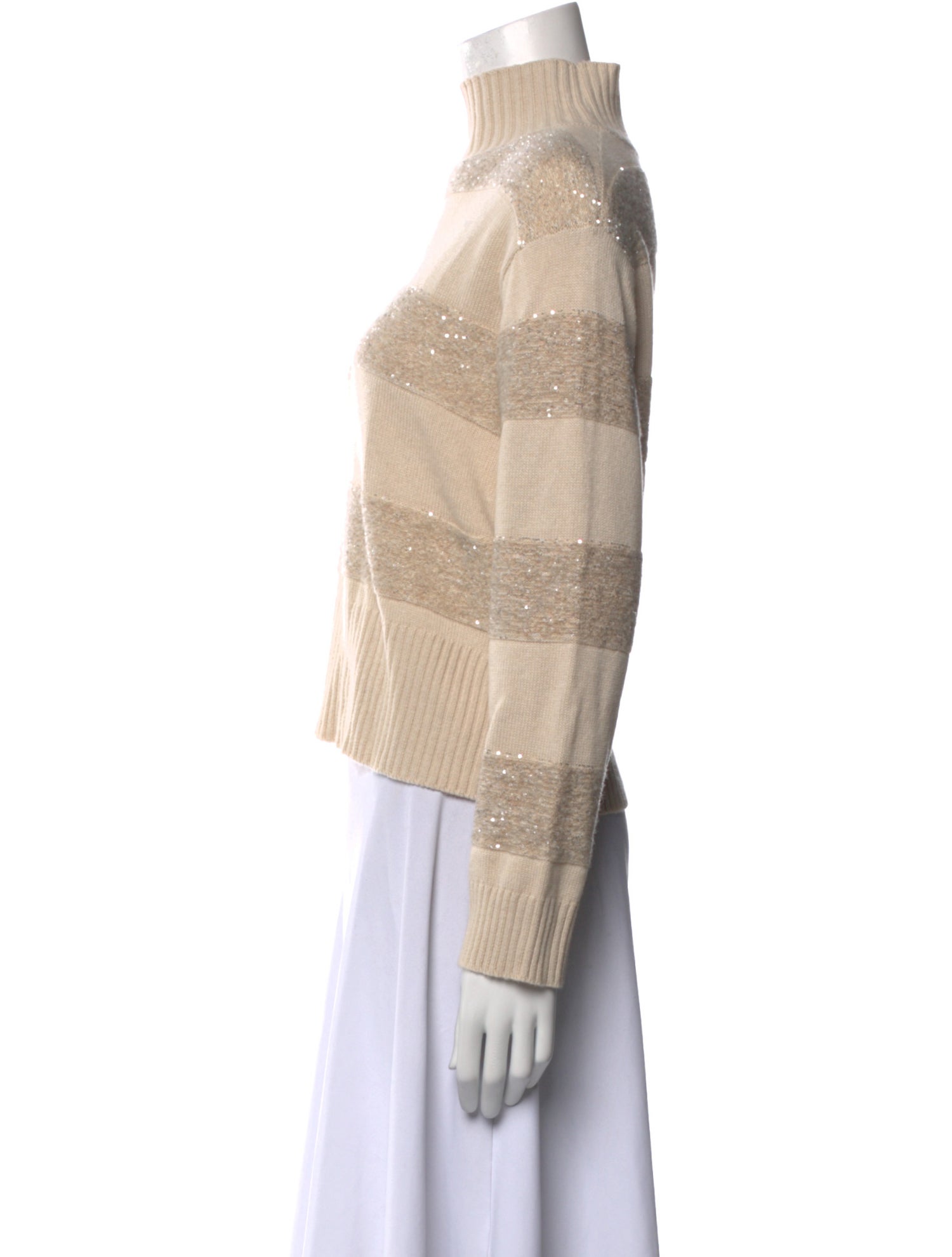 Brunello Cucinelli Virgin Wool Striped Sweater