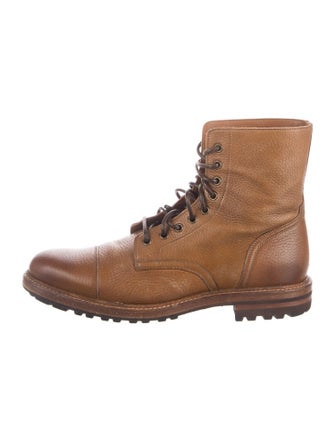 Brunello Cucinelli Leather Combat Boots
