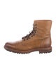 Brunello Cucinelli Leather Combat Boots