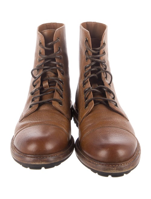 Brunello Cucinelli Leather Combat Boots