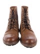 Brunello Cucinelli Leather Combat Boots