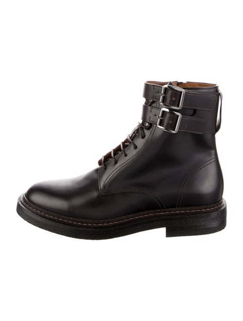 Brunello Cucinelli Leather Combat Boots