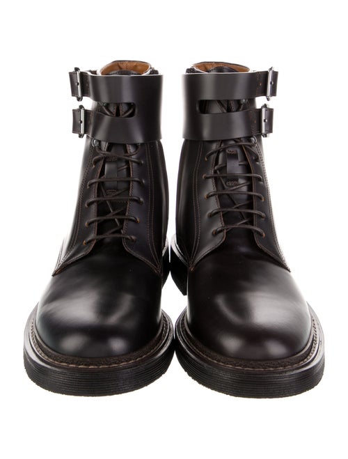 Brunello Cucinelli Leather Combat Boots