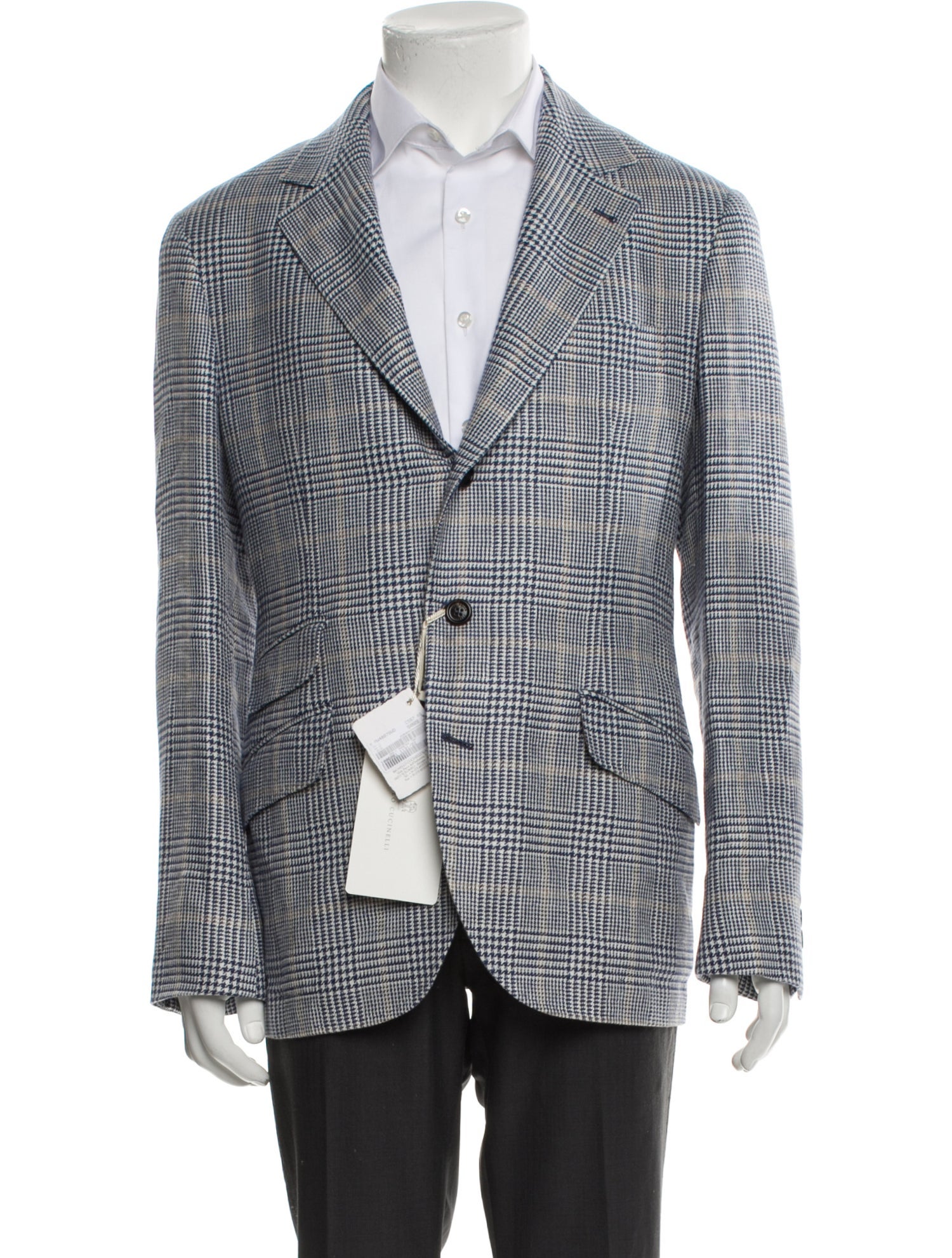 Brunello Cucinelli Houndstooth Print Blazer w/ Tags