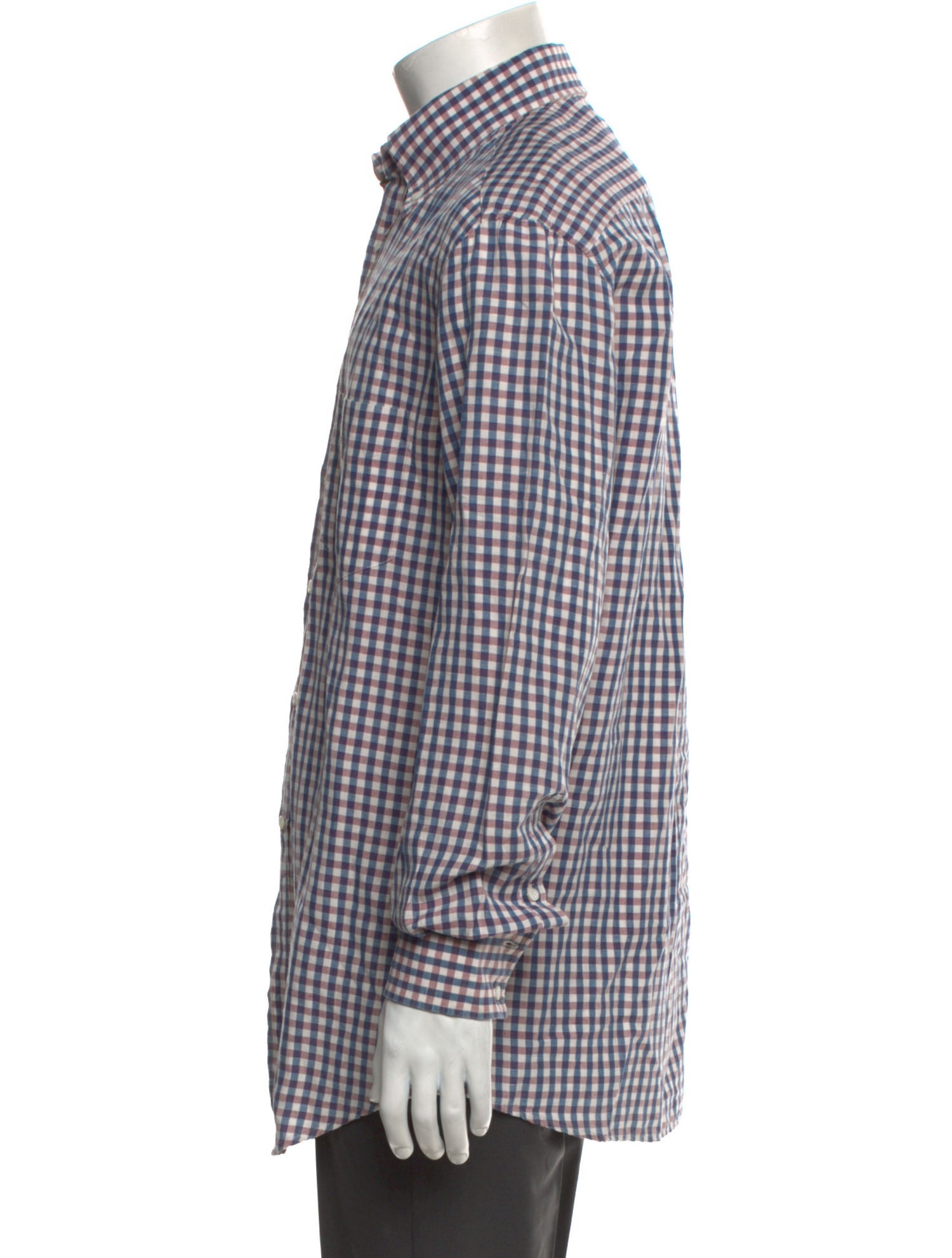 Brunello Cucinelli Plaid Print Long Sleeve Dress Shirt