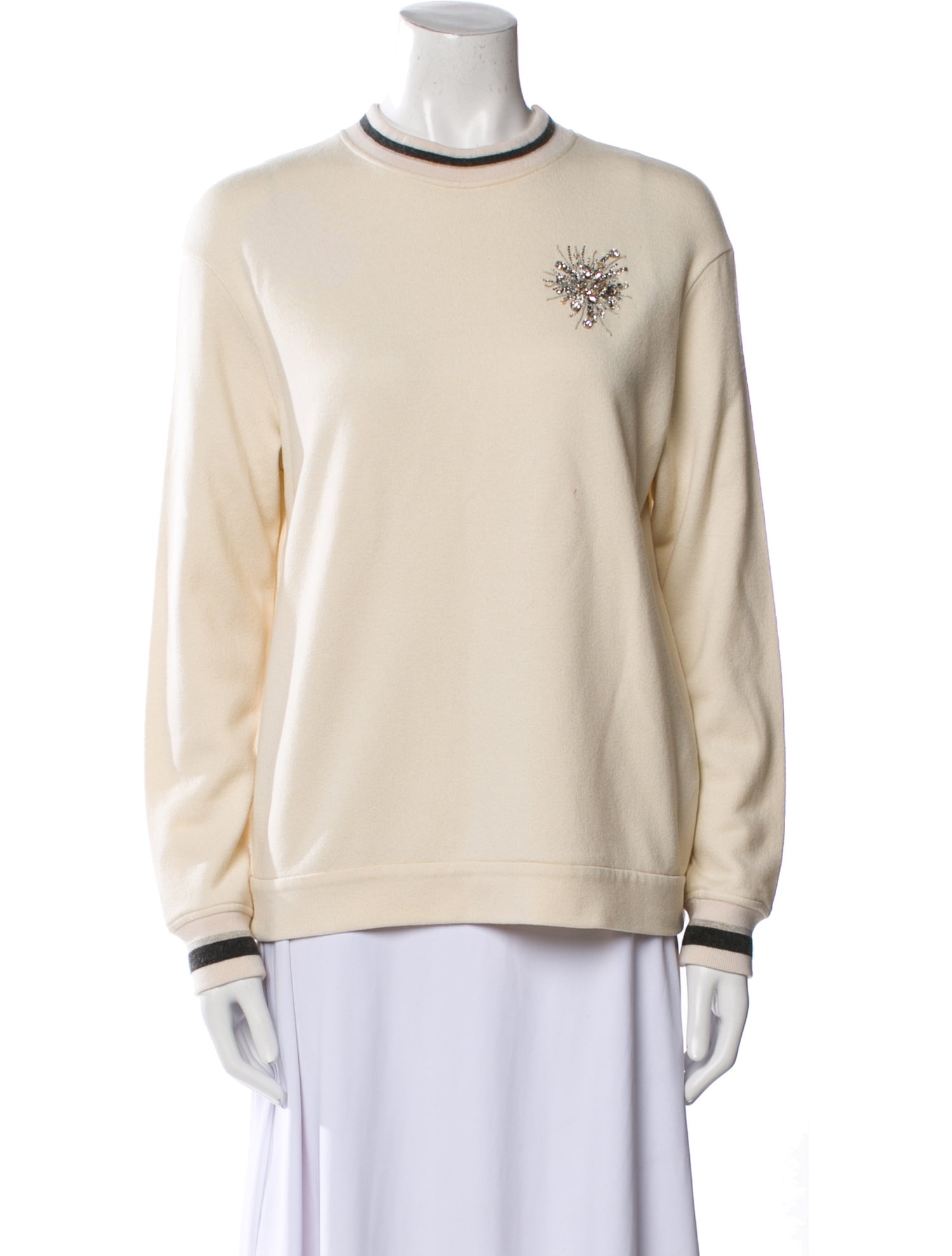 Brunello Cucinelli Cashmere Graphic Print Sweater