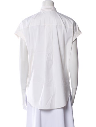 Brunello Cucinelli Short Sleeve Button-Up Top