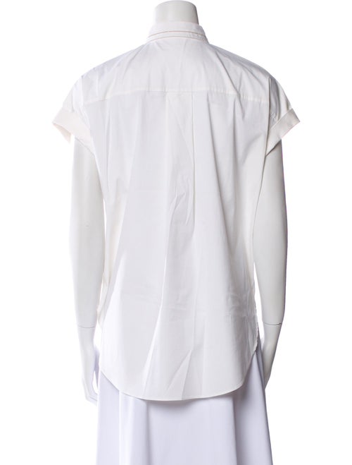 Brunello Cucinelli Short Sleeve Button-Up Top