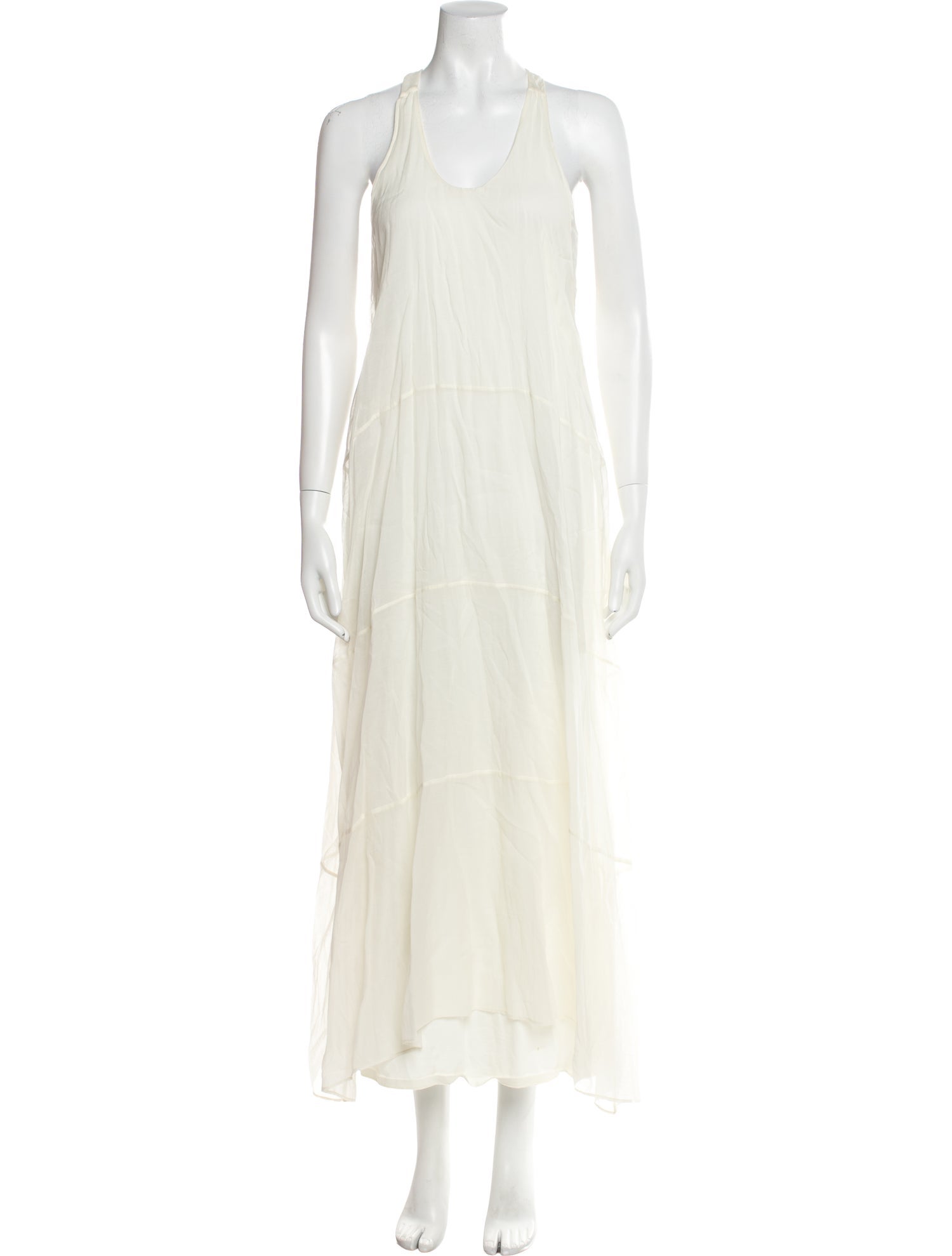 Brunello Cucinelli Scoop Neck Long Dress