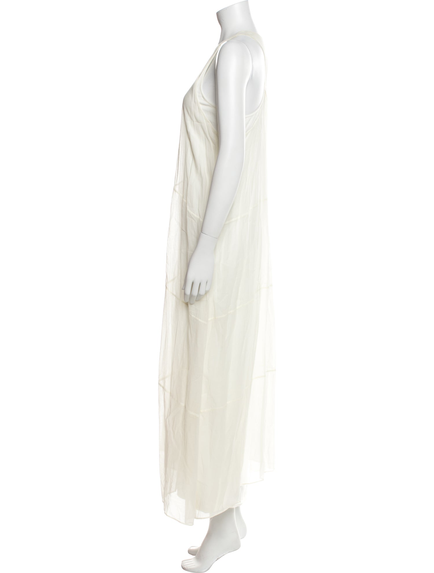 Brunello Cucinelli Scoop Neck Long Dress