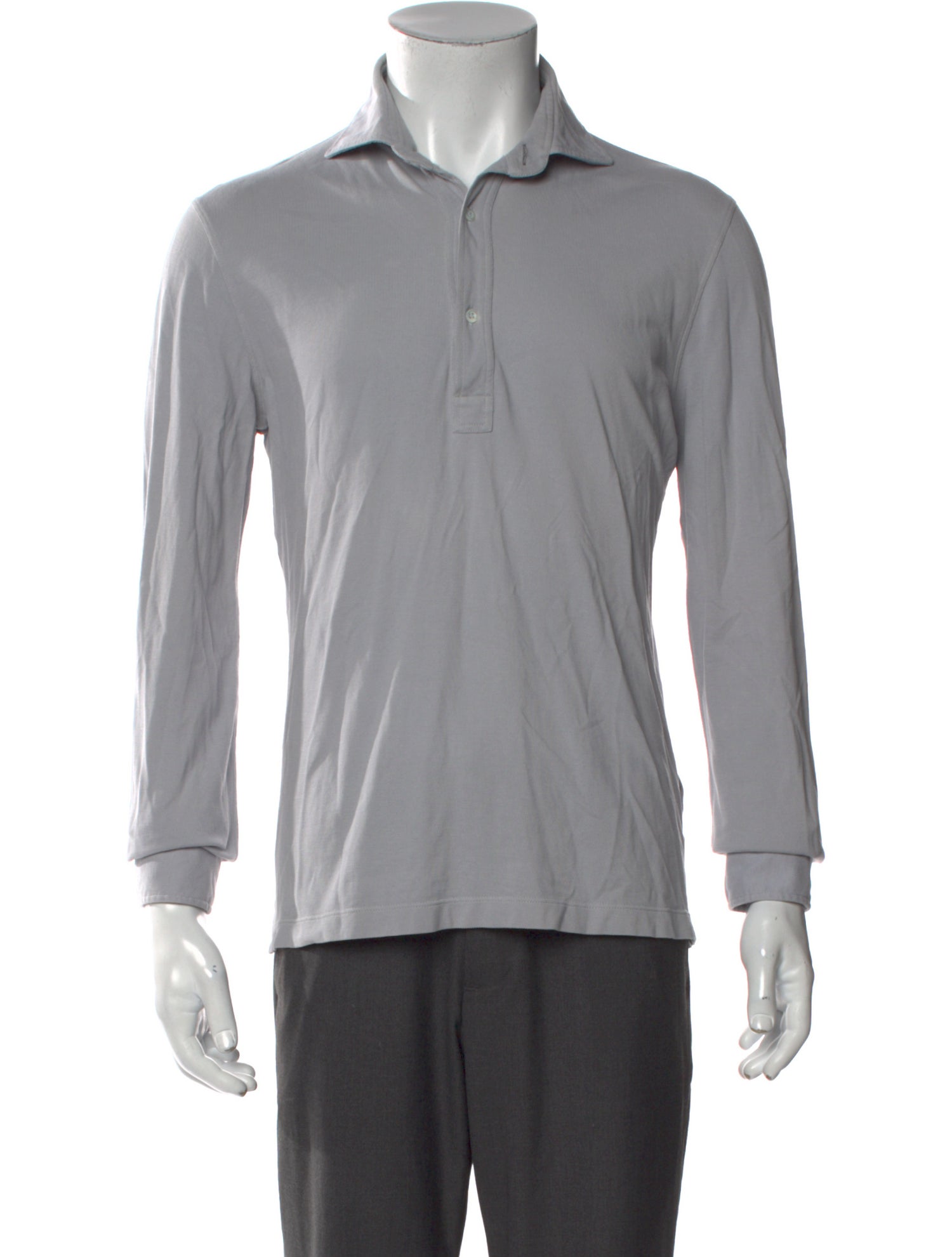Brunello Cucinelli V-Neck Long Sleeve Polo Shirt