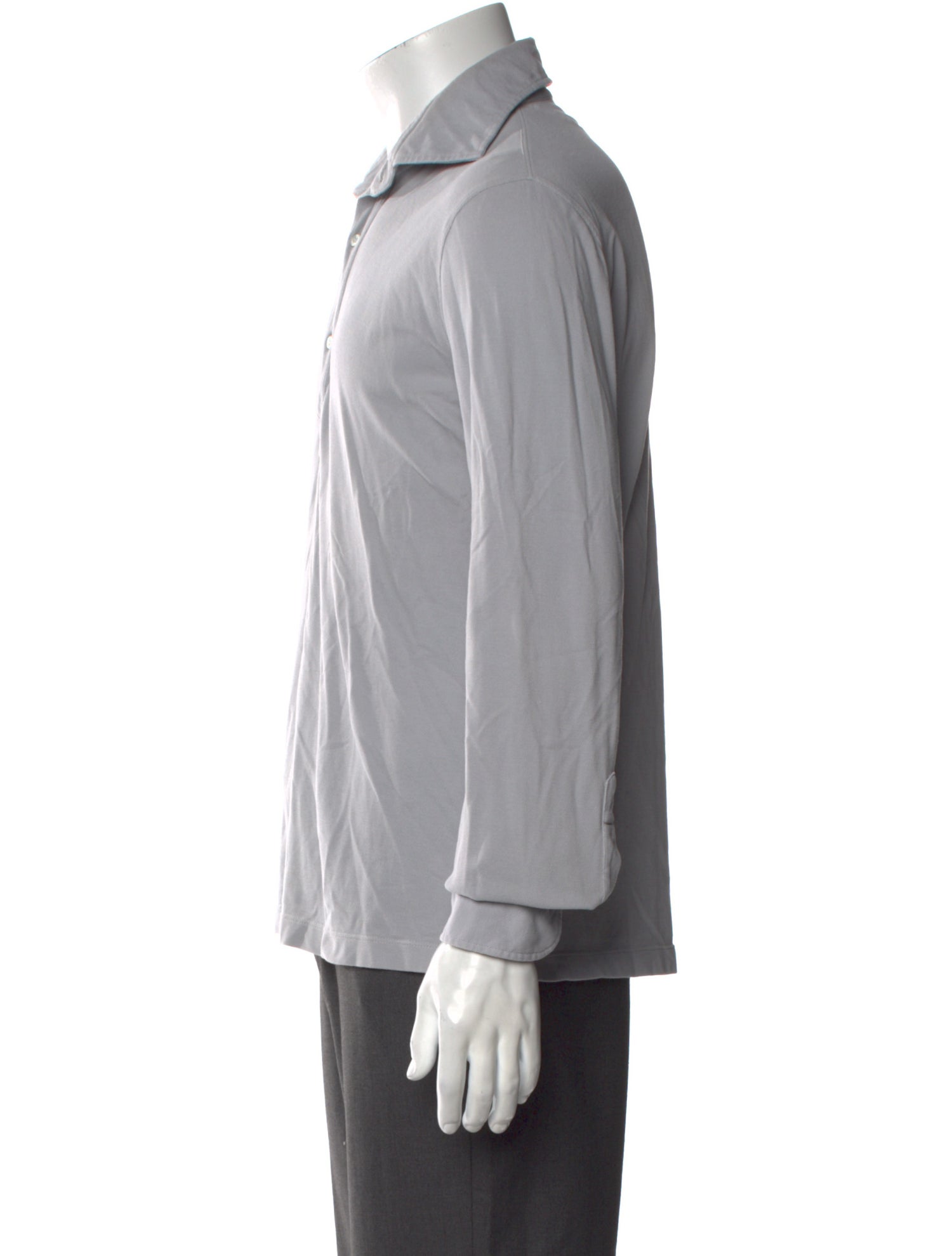 Brunello Cucinelli V-Neck Long Sleeve Polo Shirt