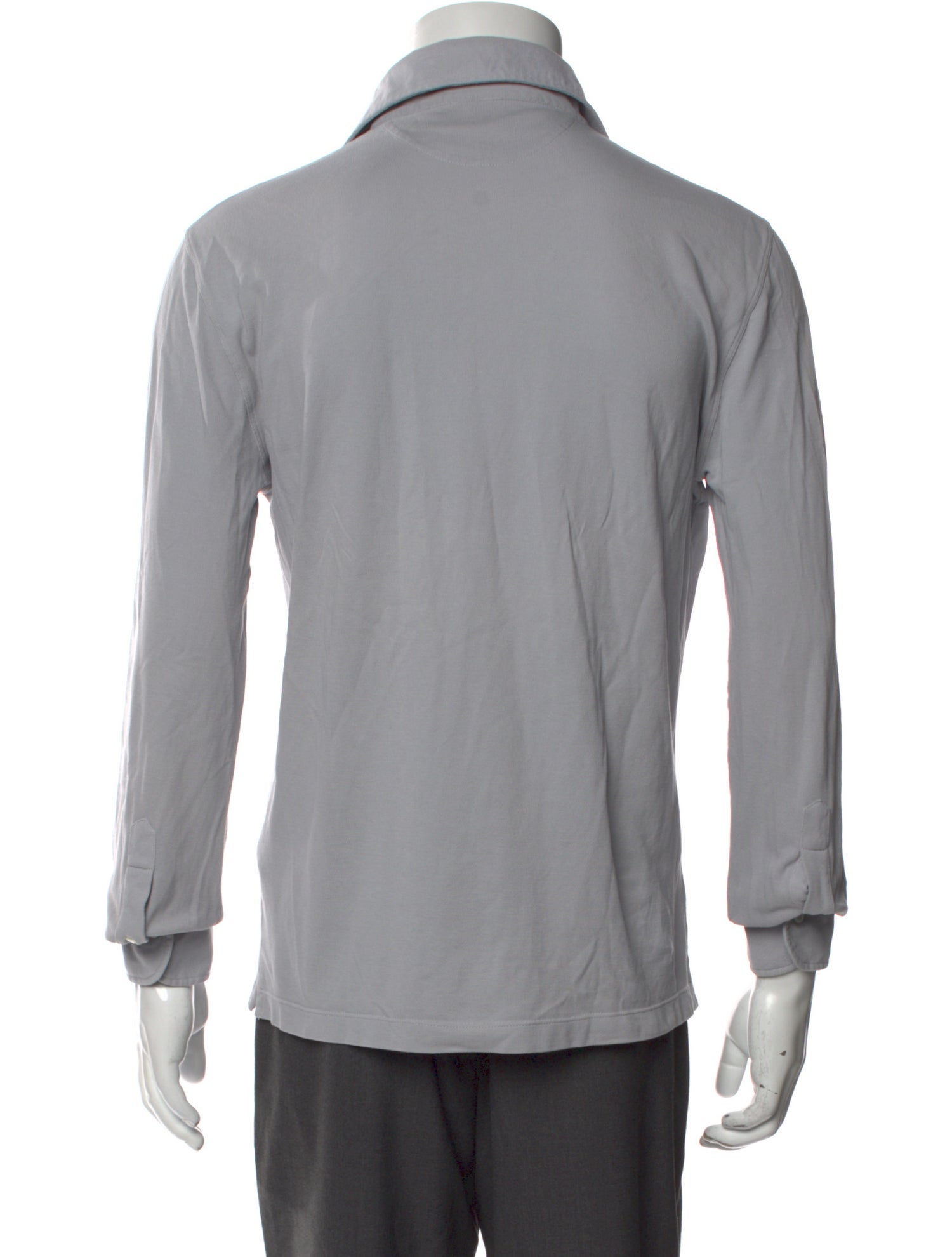 Brunello Cucinelli V-Neck Long Sleeve Polo Shirt