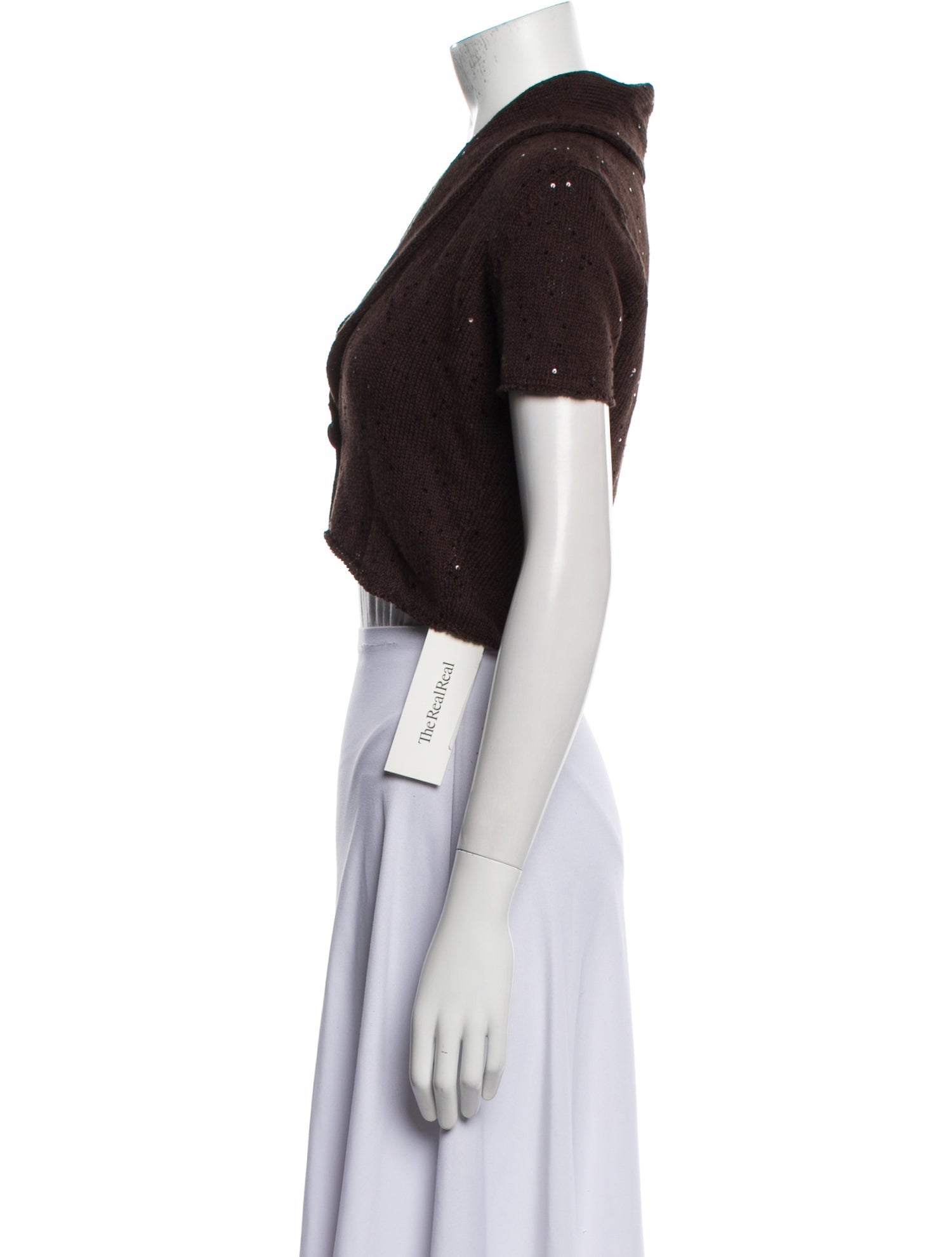 Brunello Cucinelli Linen Plunge Neckline Sweater