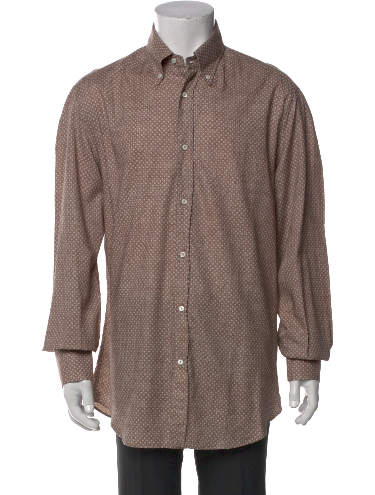 Brunello Cucinelli Printed Long Sleeve Shirt