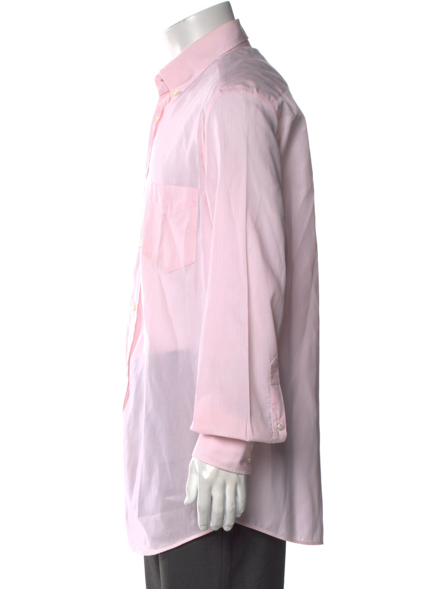 Brunello Cucinelli Striped Long Sleeve Dress Shirt