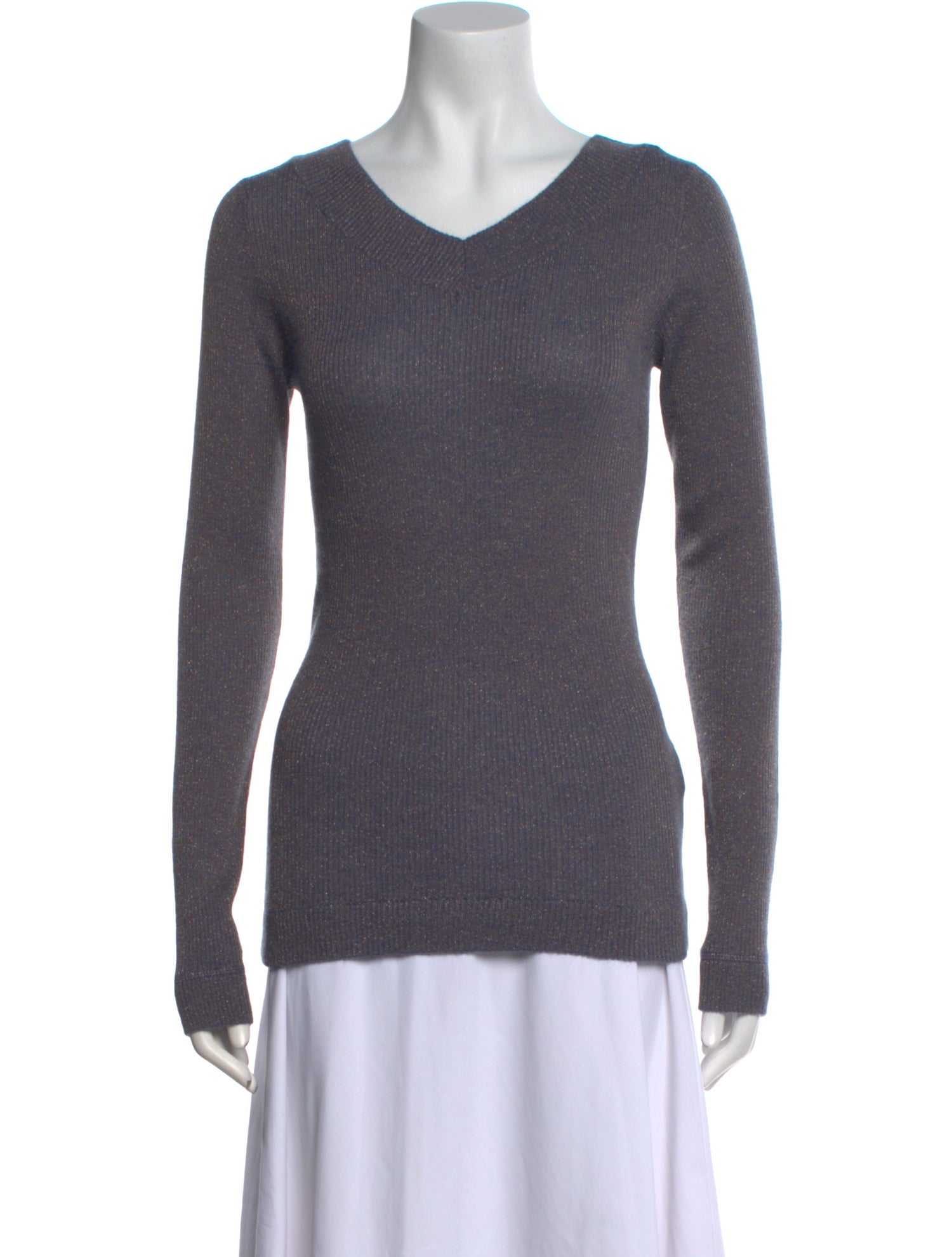 Brunello Cucinelli V-Neck Long Sleeve T-Shirt w/ Tags