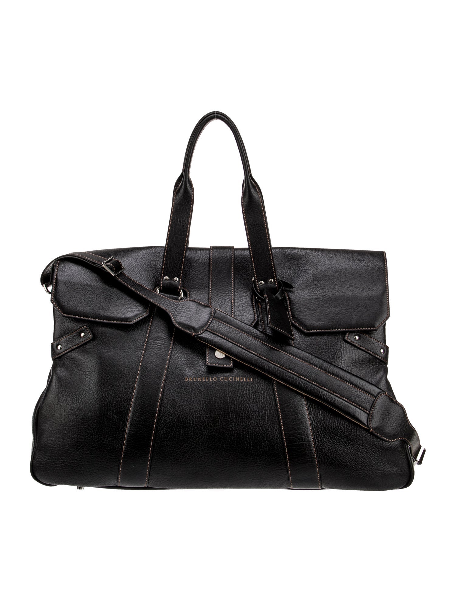 Brunello Cucinelli Leather Weekender Bag