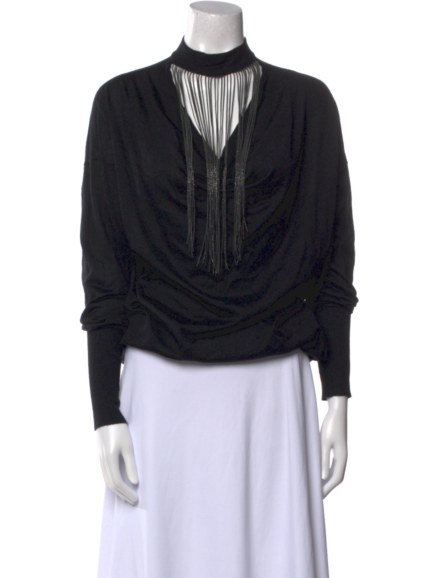 Brunello Cucinelli Cashmere Mock Neck Crop Top