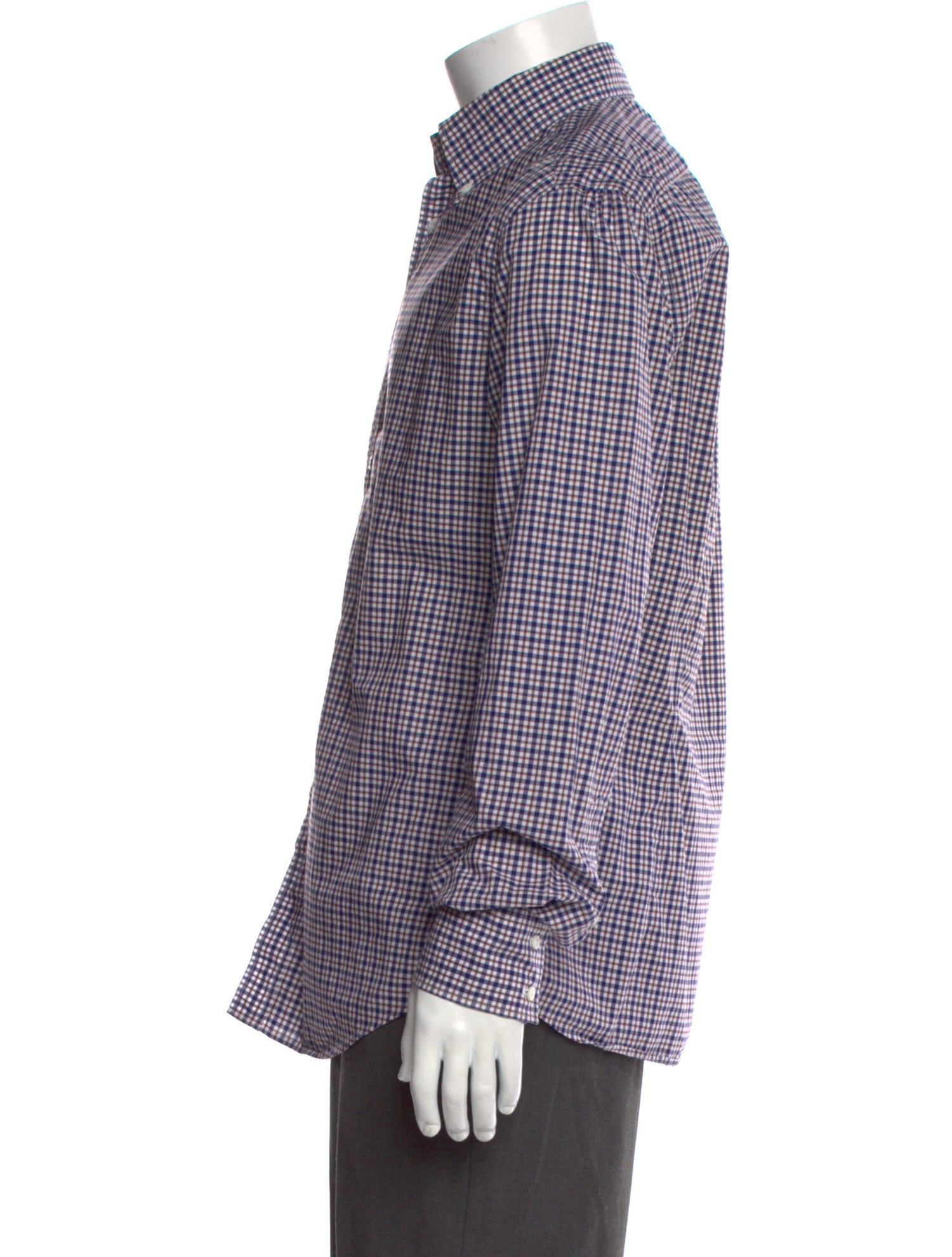 Brunello Cucinelli Plaid Print Long Sleeve Shirt