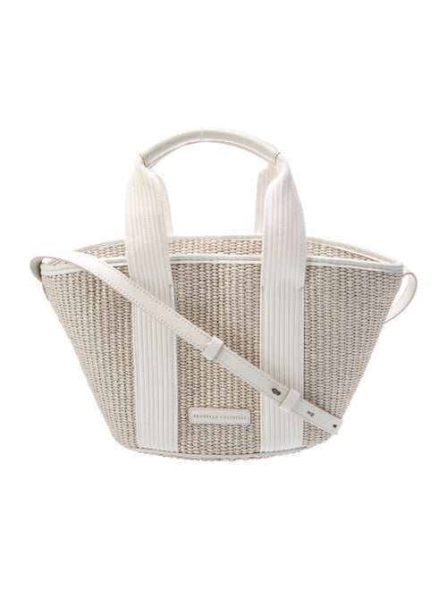 Brunello Cucinelli Raffia Top Handle Bag